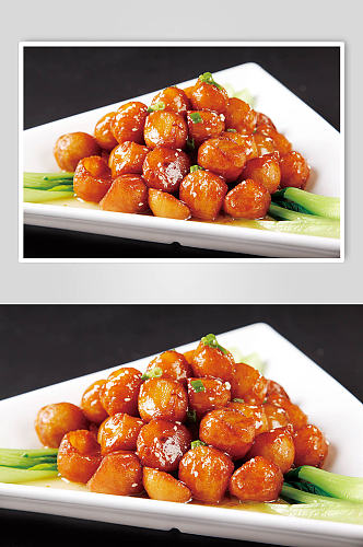 红烧小土豆美食摄影图片
