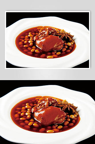 腊八豆煨猪蹄美食摄影图片