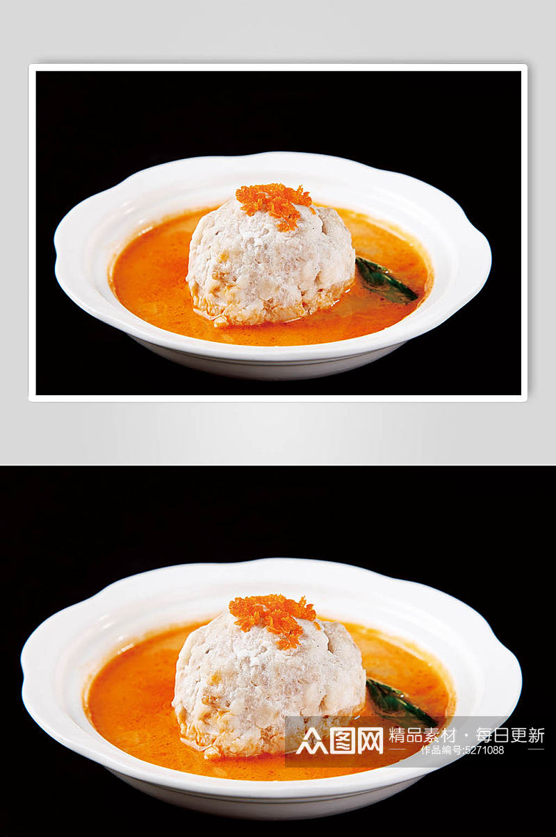 龙虾汤蟹皇狮子头美食摄影图片素材