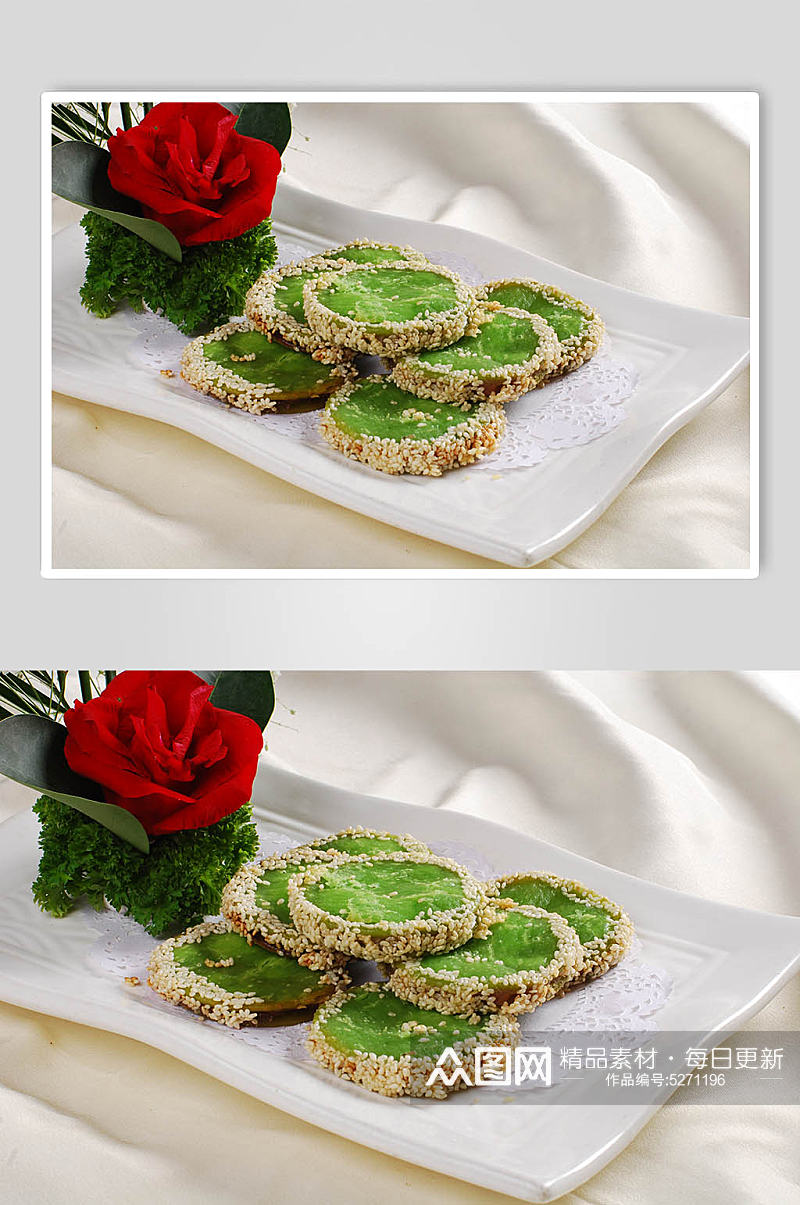 绿茶佛饼美食摄影图片素材