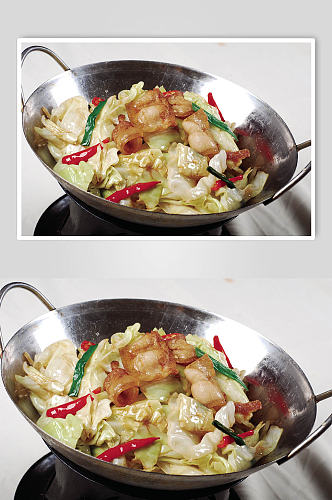 炒白菜美食摄影图片