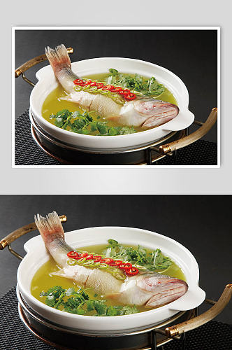 明炉醋椒鱼美食摄影图片