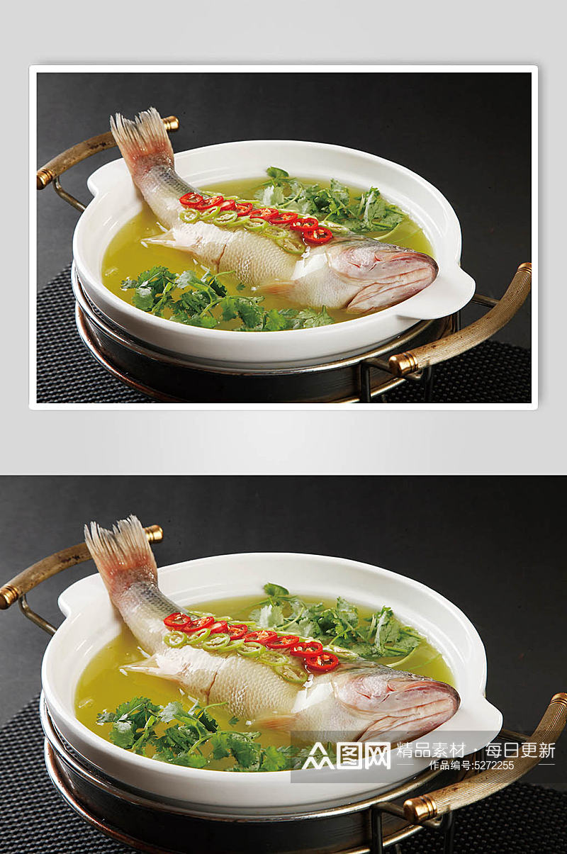 明炉醋椒鱼美食摄影图片素材