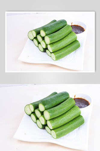 清爽拌黄瓜美食摄影图片