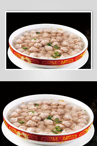 清汆丸子美食摄影图片