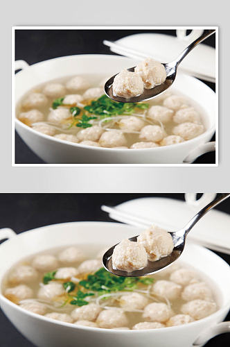生汆丸子美食摄影图片