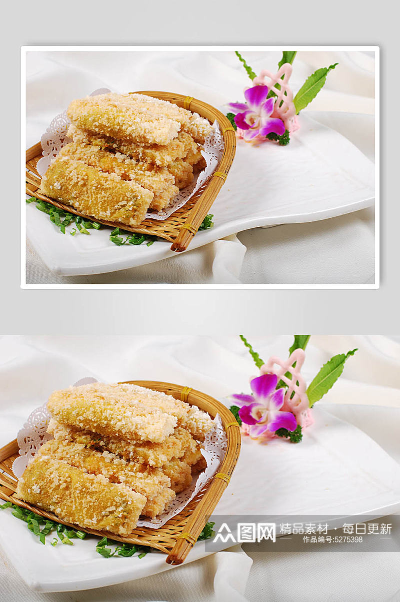 纸包豆腐美食摄影图片素材