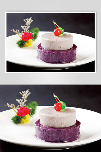 紫薯香芋泥美食摄影图片