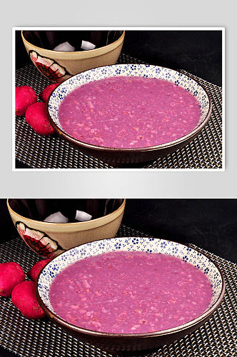 紫薯粥美食摄影图片
