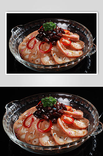 甜豆蜜藕美食摄影图片
