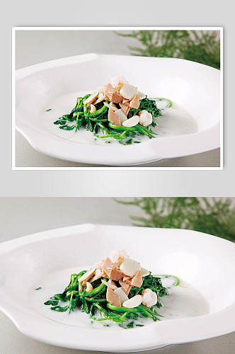 西湖莼菜蜗牛羹美食摄影图片