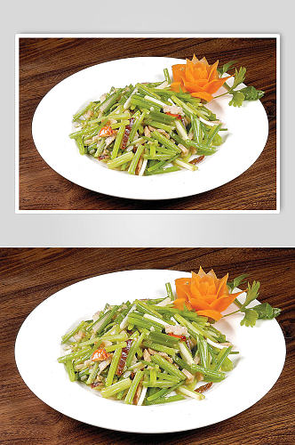 芹菜炒肉美食摄影图片