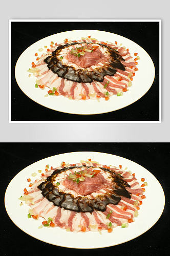肉片火锅美食摄影图片