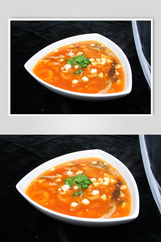 西红柿蛋汤美食摄影图片