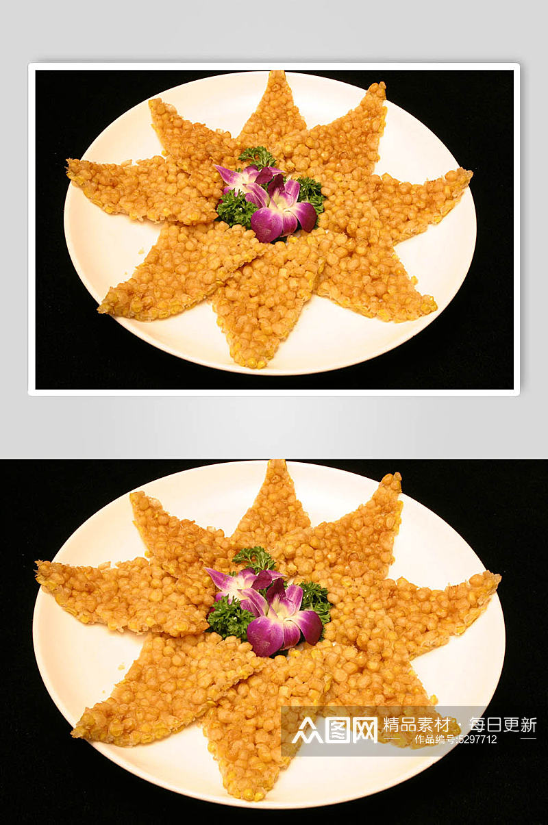 香煎芝士玉米美食摄影图片素材