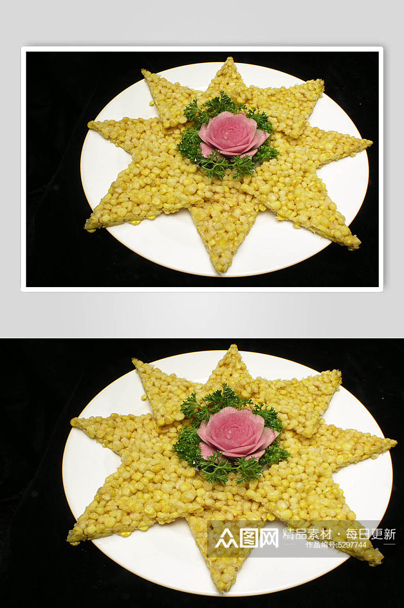 油炸芝士玉米美食摄影图片素材
