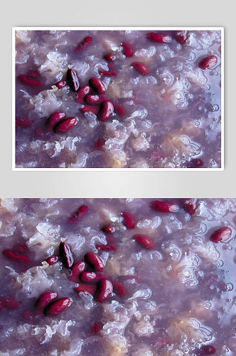 红豆紫米粥菜品摄影图片