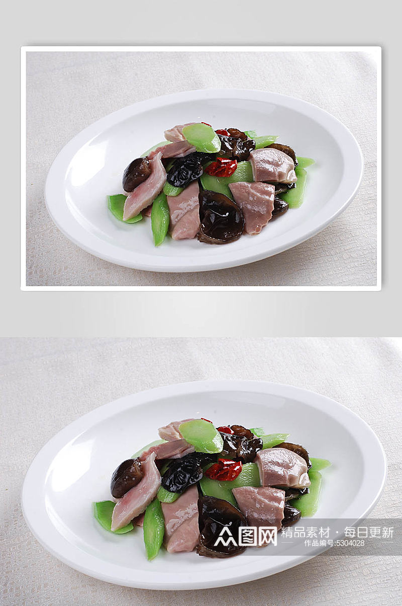 猪腰炒时蔬饭店中餐菜品摄影图片素材