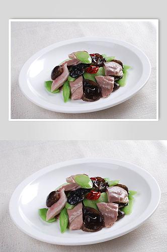 猪腰炒时蔬饭店中餐菜品摄影图片