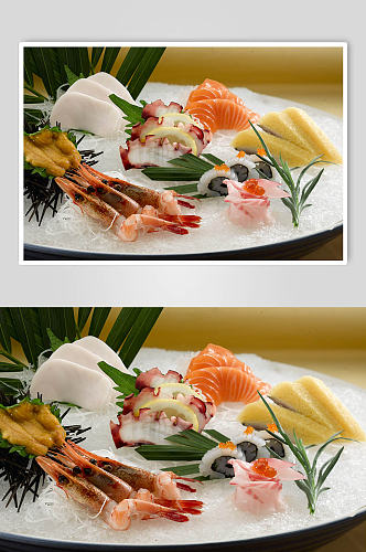 海鲜刺身菜品摄影图片
