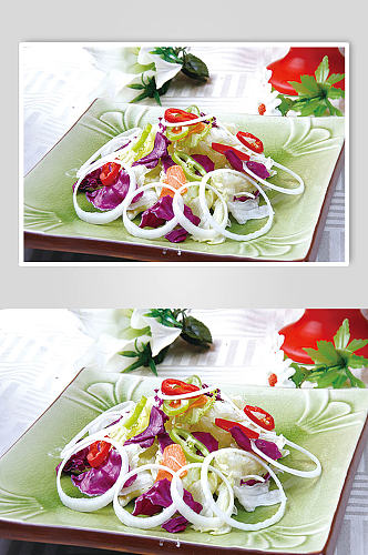 蔬菜沙拉菜品摄影图片