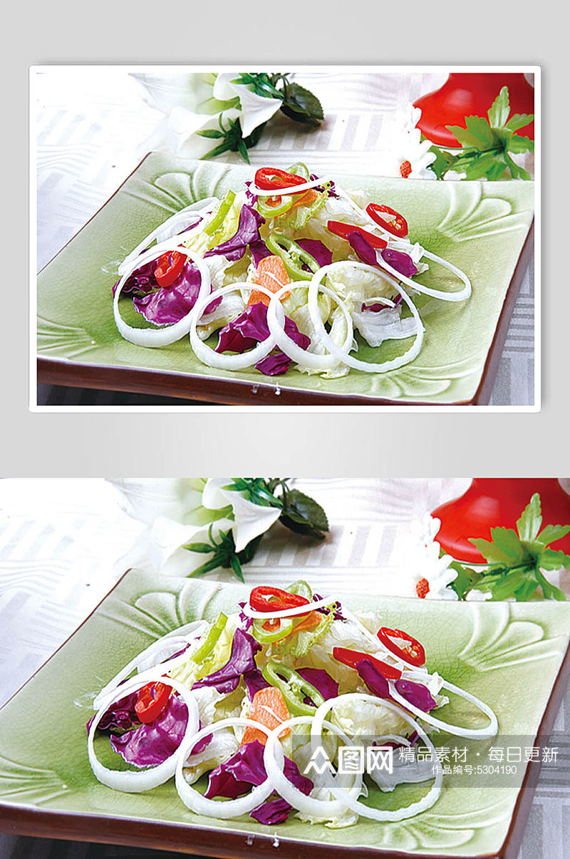 蔬菜沙拉菜品摄影图片素材