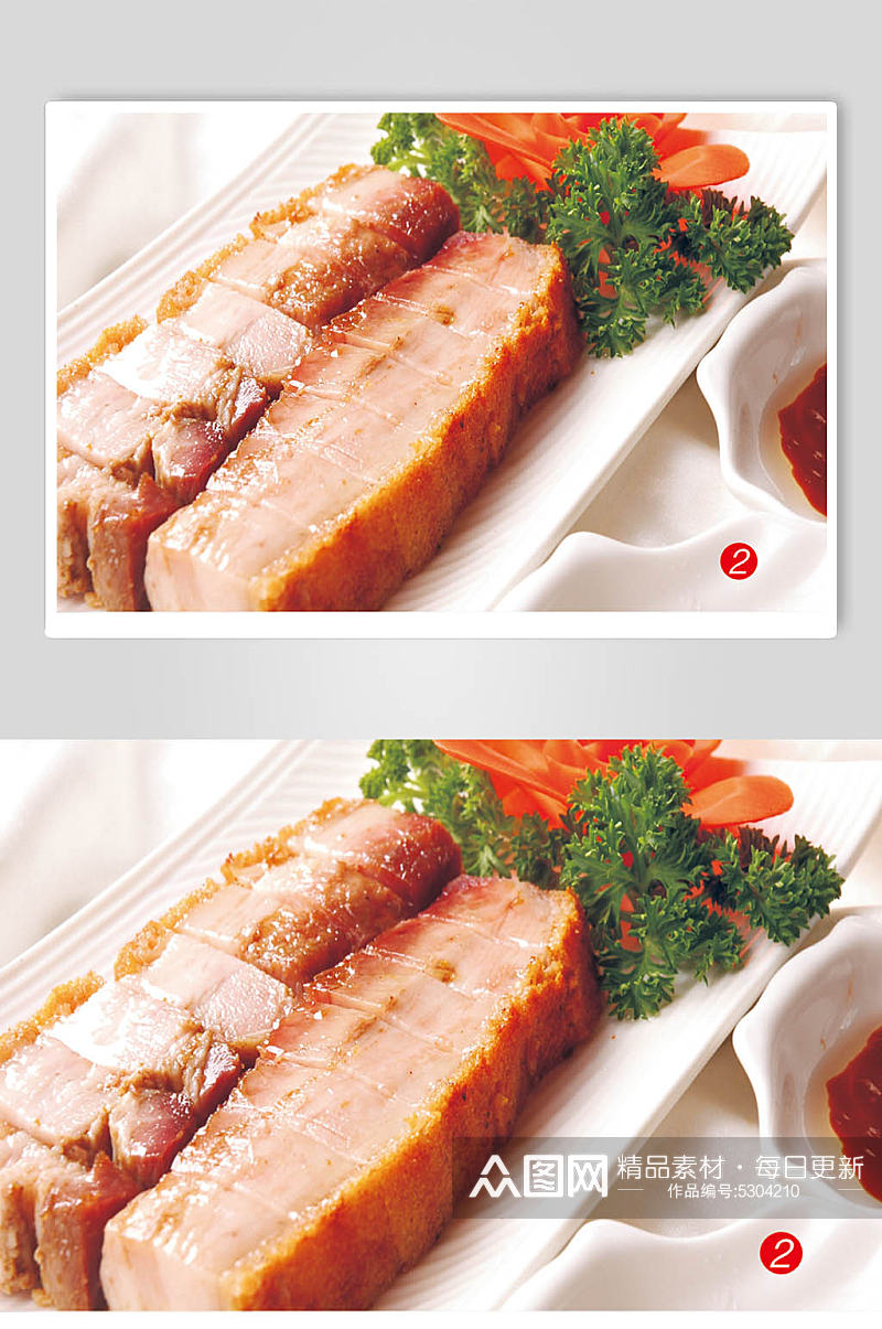 炸猪肉菜品摄影图片素材