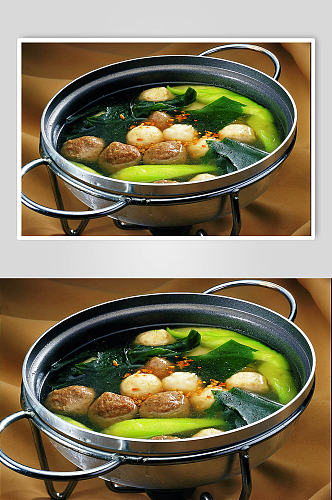 肉丸汤菜品摄影图片