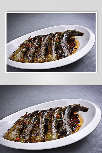 辣椒黄骨鱼菜品摄影图片