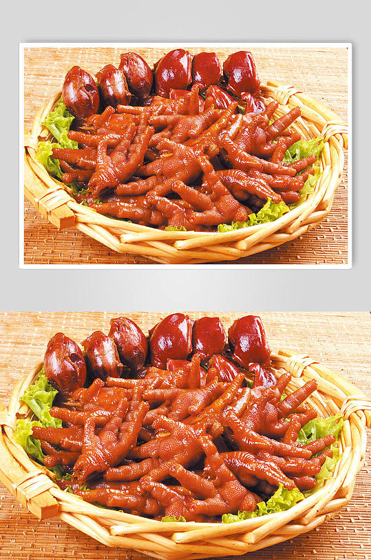 卤香鸡爪美食摄影图片-众图网