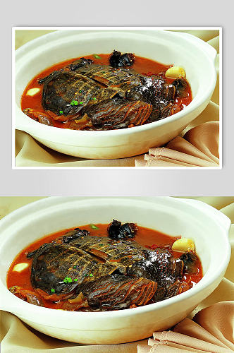 红烧甲鱼美食摄影图片