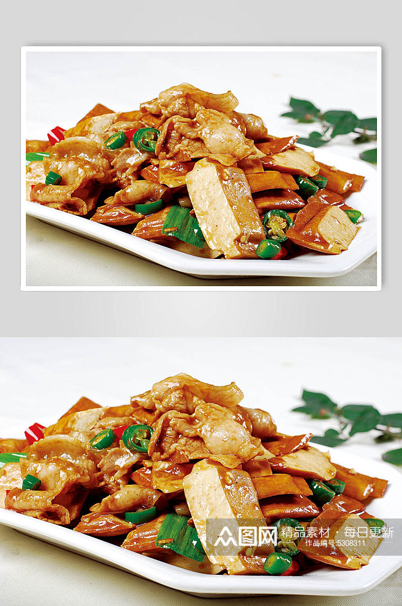 豆腐干炒肉美食摄影图片素材