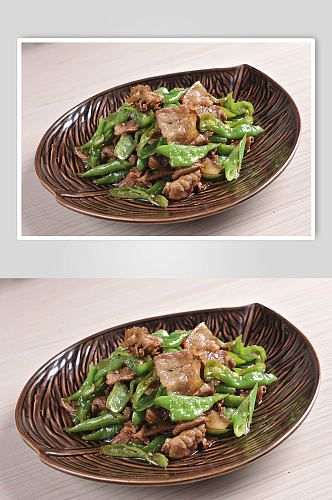 青椒炒肉美食摄影图片
