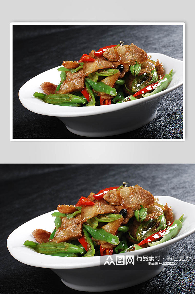 青椒炒肉美食摄影图片素材