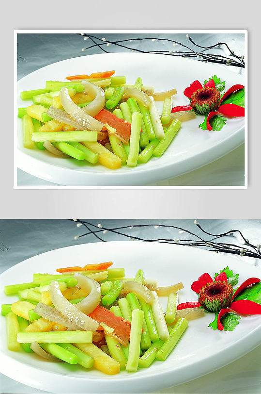 素炒蔬菜美食摄影图片