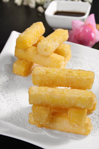 糖油粑粑中式传统美食摄影图片