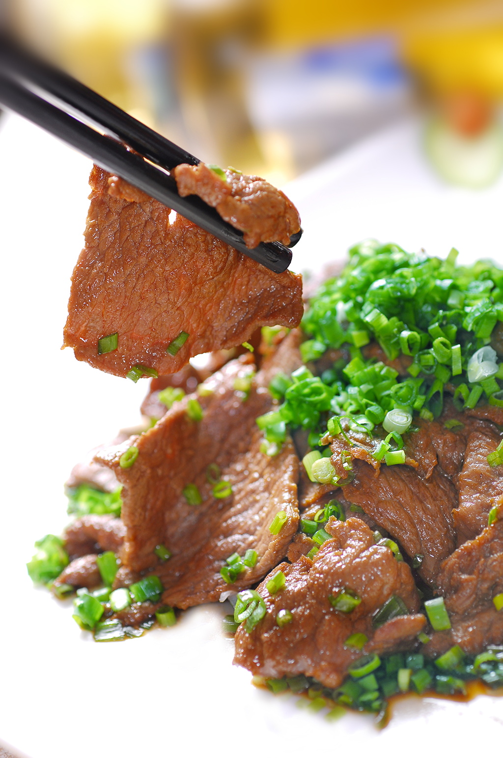 葱炒牛肉美食摄影图片素材