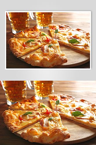 披萨家常菜美食摄影图片