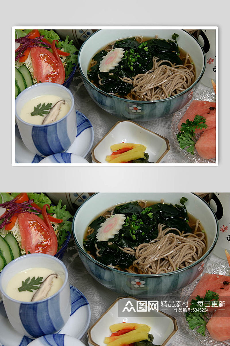 日式荞麦面美食摄影图片素材