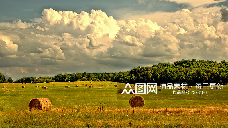 大气欧洲乡村田园风景摄影图素材