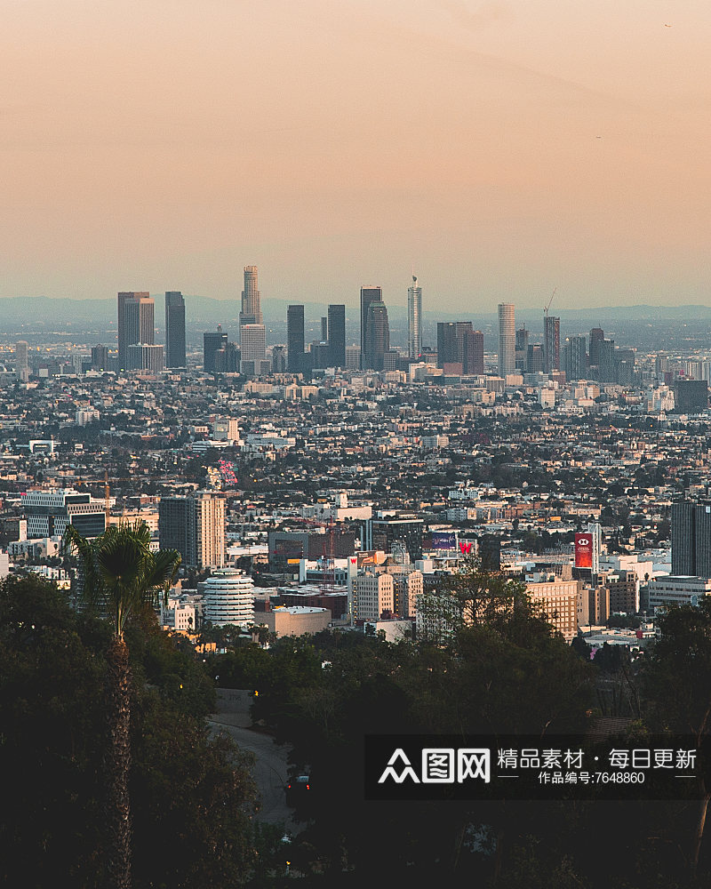 美国好莱坞风景摄影图素材