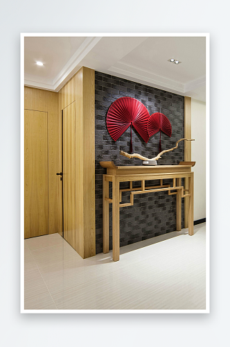 新中式二居室家装效果图