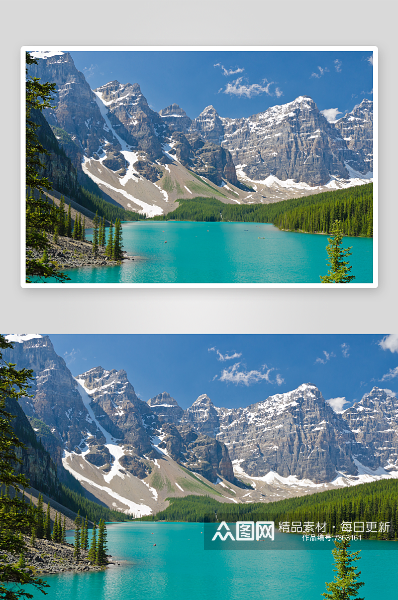 美丽湖光山色风景摄影图素材