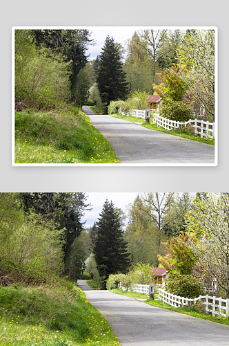 欧洲乡村田园风景摄影图