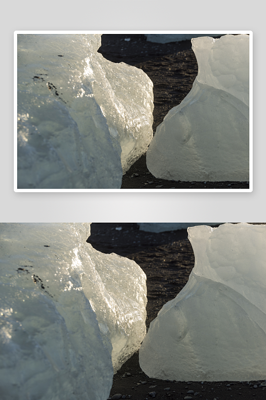 大气冰环礁湖风景摄影图