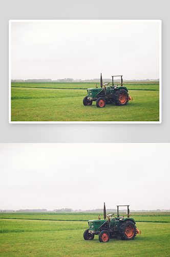 丰收季农机机械摄影图片