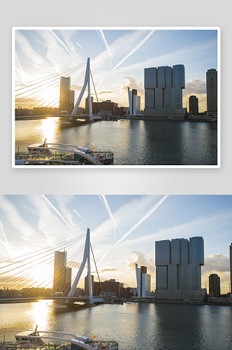 秀丽荷兰鹿特丹风景摄影图
