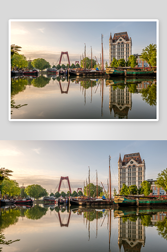 荷兰鹿特丹风景摄影图
