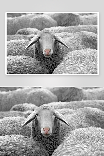 可爱风绵羊动物摄影图