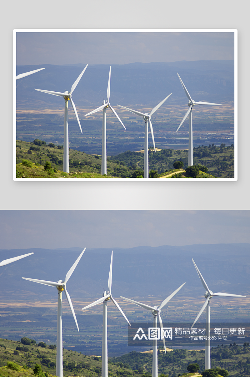 高清风力发电风景摄影图素材